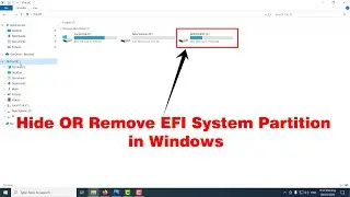 How to Hide OR Remove EFI System Partition in Windows
