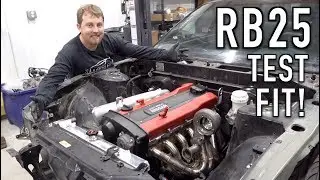 Test Fitting The New Engine (RB25 Swap Pt.4): 240SX Restomod Ep.28