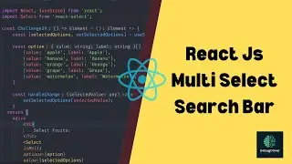#39 React Js Challenge Day 39 | multi select search bar in react js