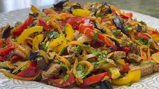 Этот Салат Понравится Всем/Мясо с Овощами/Баклажаны,Перцы