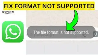 How To Fix Whatsapp File Format Not Supported(EASY)
