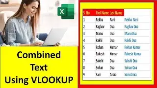 Combined text at once using VLOOKUP Function | 