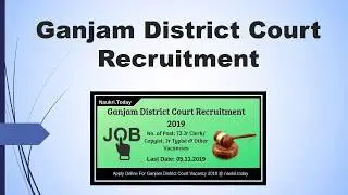 Ganjam District Court Recruitment 2019 | Apply 72 Jr Clerk & Other Posts