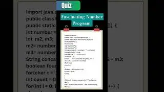 ✨ Surprisingly java also fascinated about numbers 🔢 #fascinatingnumbers #java #programming #shorts