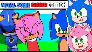 Sonic and Amy watch Incredibox Sprunki Sonic Oc Sinner (Kiss Edition) Metal Sonic + Amy Rose