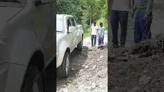 Landslide and trees in road...