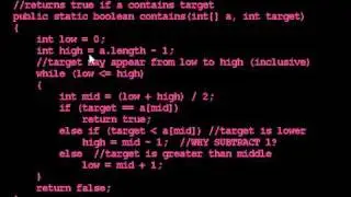 Binary Search 6:  The Code