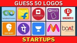 Guess the logo in 3 seconds! Ultimate Logo Quiz | 50 Famous logos | Logo Quiz - Indian Unicorns