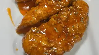 Hot Honey chicken tenders! These are hands down the best tenders. #hothoney #chickentenders #shorts