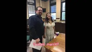 3 years together forever / wedding anniversary / happy couple