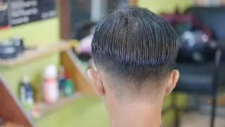 teknik potong pompador  remaja anak sekolah