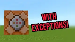 How to Make Exceptions in Minecraft Commands!
