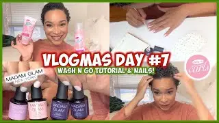 VLOGMAS DAY #7 | Dippity Do Wash N' Go Tutorial + Doing My Nails!