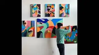 Vibrant acrylic abstract art compilation 