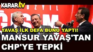 Mansur Yavaş'tan CHP'ye tepki | Yavaş ilk defa bunu yaptı!
