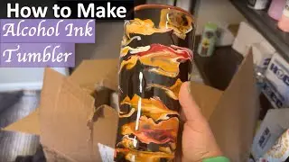 How To Make An Orange Alcohol Ink Tumbler | The DIY Guide | Ep 246