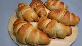 Простой рецепт круассанов с вареной сгущёнкой🥐Круассаны из дрожжевого теста.Выпечка со сгущёнкой.