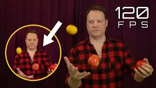 Unbelievable Trick Show Circus Juggling Vegetables in Slow Motion
