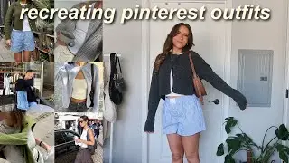 RECREATING EARLY FALL PINTEREST OUTFITS 2024 | casual + trendy outfit ideas for fall!