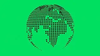 Globe rotating free green screen video and GIF