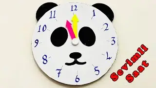 Kartondan Saat Yapımı (Panda Şeklinde Saat) - Saati Öğreniyorum