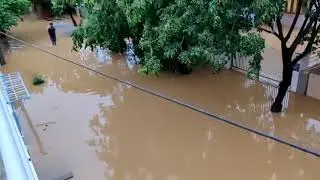 Rain water stacked in houses of gauribidanur Karnataka