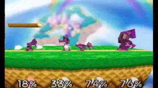 Super Smash Bros. Polygon: Maroi, DK, Link, Yoshi (All out fight!)