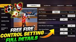 free fire pro player setting ⚙️ | free fire control setting 😱 full details