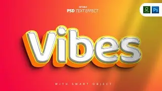 3D Text effect with #photoshop #summervibes