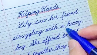Cursive Writing | English Moral Stories | Cursive Handwriting practice | Cursive writing practice