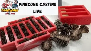 Pinecone Turning Blanks Casted LIVE - Resin Casting