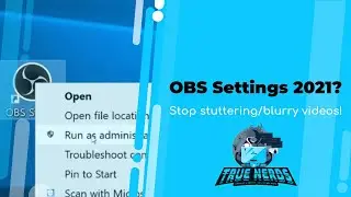 OBS Recording Settings to stop Stuttering/Blurry Videos 2021!!