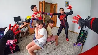 CAUGHT IN THE ACT: SPIDER-MAN'S TWINS PRANK ON HIS SISTER ANGERS SPIDER MOM