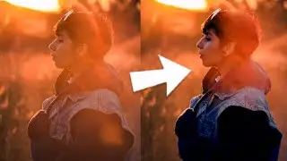 How to remove a sun glare from a photo in photoshop