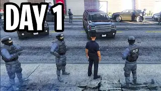 1ST DAY TRYING NOT TO GET FIRED A.M (GTA 5 LSPDFR ROLEPLAY)