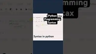 What is syntax of python code! | Intelligence Logic