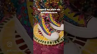 Painted Hightop Converse #thecrazypaintinglady #paintedconverse #converse