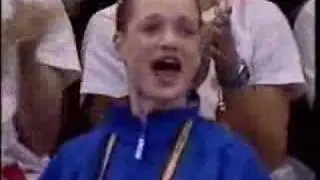 Khorkina's reaction to Zamo and Katya vault - OG 00 EF