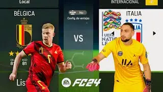 Belgica vs Italia-UEFA Nations League EA FC 24 Recreación Playstation 4 Pro