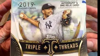 NEW RELEASE!  2019 TOPPS TRIPLE THREADS 3 BOX OPENING!