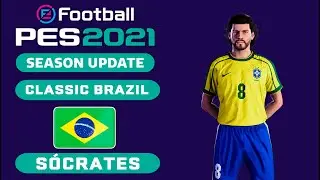 SÓCRATES face+stats (Classic Brazil) How to create in PES 2021