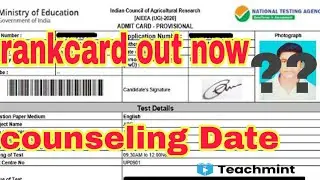 icar rank card 2021|icar rank list 2021|icar cut off marks 2021| icar rank card result 