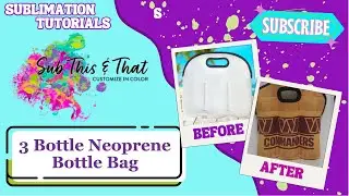 3 Bottle Holder Neoprene Sublimation Bag