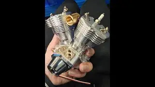 Cison Shovelhead V-twin Engine Model RUN & DEBUT! | Stirklingkit
