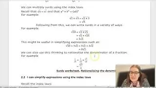 2.1 Simplifying with surds