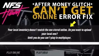 **After Money Glitch** Can't Get Online Error Fix in NFS Heat