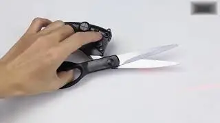 Unique Red Laser Guided Fabric Scissors Paper Crafts