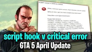 How To Fix 100% Script Hook V Critical Error in GTA 5 ✅ | Script Hook V Error Fix Now 🔧🎮