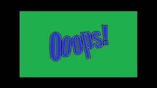 OOOOOOOPS green screen action comic words blue screen