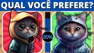 O QUE VOCÊ PREFERE? 😻  EDIÇÃO GATOS | jogo das escolhas | qual gato você prefere? #jogodasescolhas